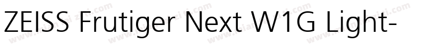 ZEISS Frutiger Next W1G Light字体转换